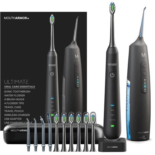 MOUTHARMOR Mouth Armor Cordless Water Flosser & Electric Toothbrush Combo (Mouth Armor + Dental Floss)