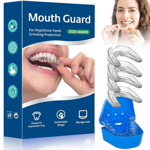 Mouth Guard for Grinding Teeth at Night 4 Pcs Mouthguards for Grinding of Teeth Moldable Night Mouth Guards for Teeth Grinding Nightguards for Grinding Teeth Night Guards for Teeth Grinding