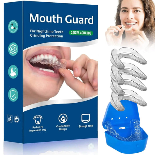 Mouth Guard for Grinding Teeth at Night 4 Pcs Mouthguards for Grinding of Teeth Moldable Night Mouth Guards for Teeth Grinding Nightguards for Grinding Teeth Night Guards for Teeth Grinding