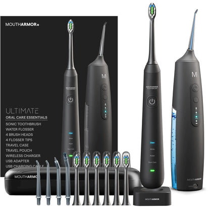MOUTHARMOR Mouth Armor Cordless Water Flosser & Electric Toothbrush Combo (Mouth Armor + Dental Floss)