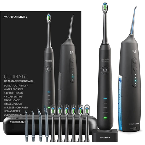 MOUTHARMOR Mouth Armor Cordless Water Flosser & Electric Toothbrush Combo (Mouth Armor + Dental Floss)